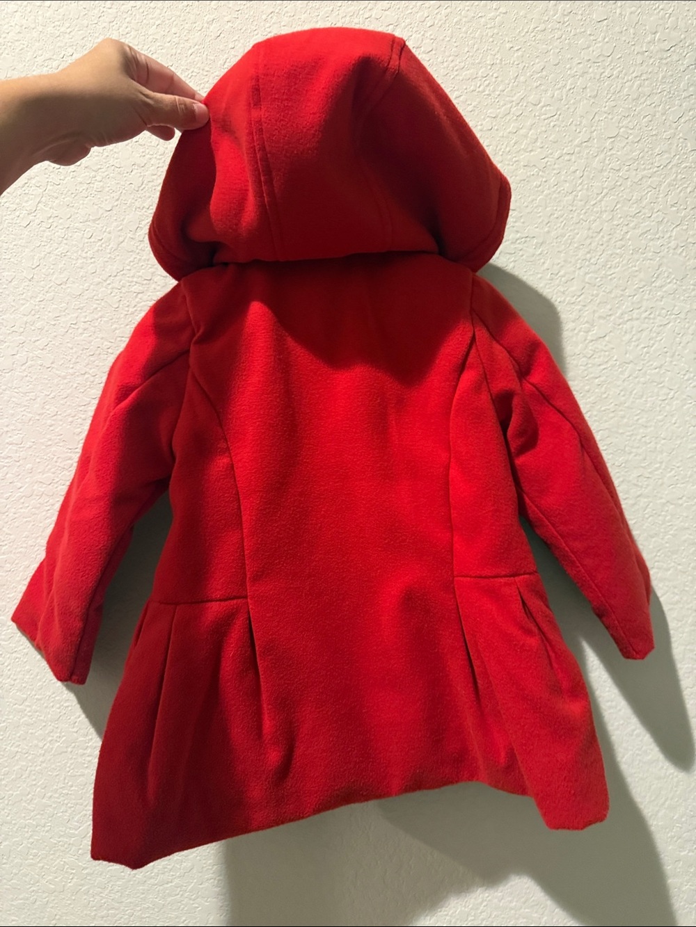 London Fog 4T Red Girls' Faux Fur Collar Coat - Picture 5 of 10